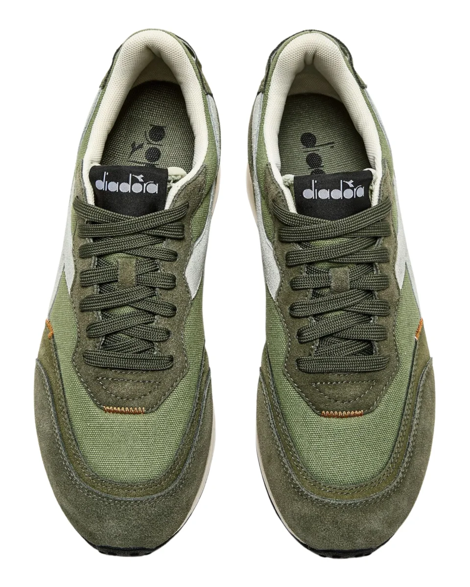 Diadora Sneakers Race Suede SW Verde in Pelle Scamosciata - immagine 4