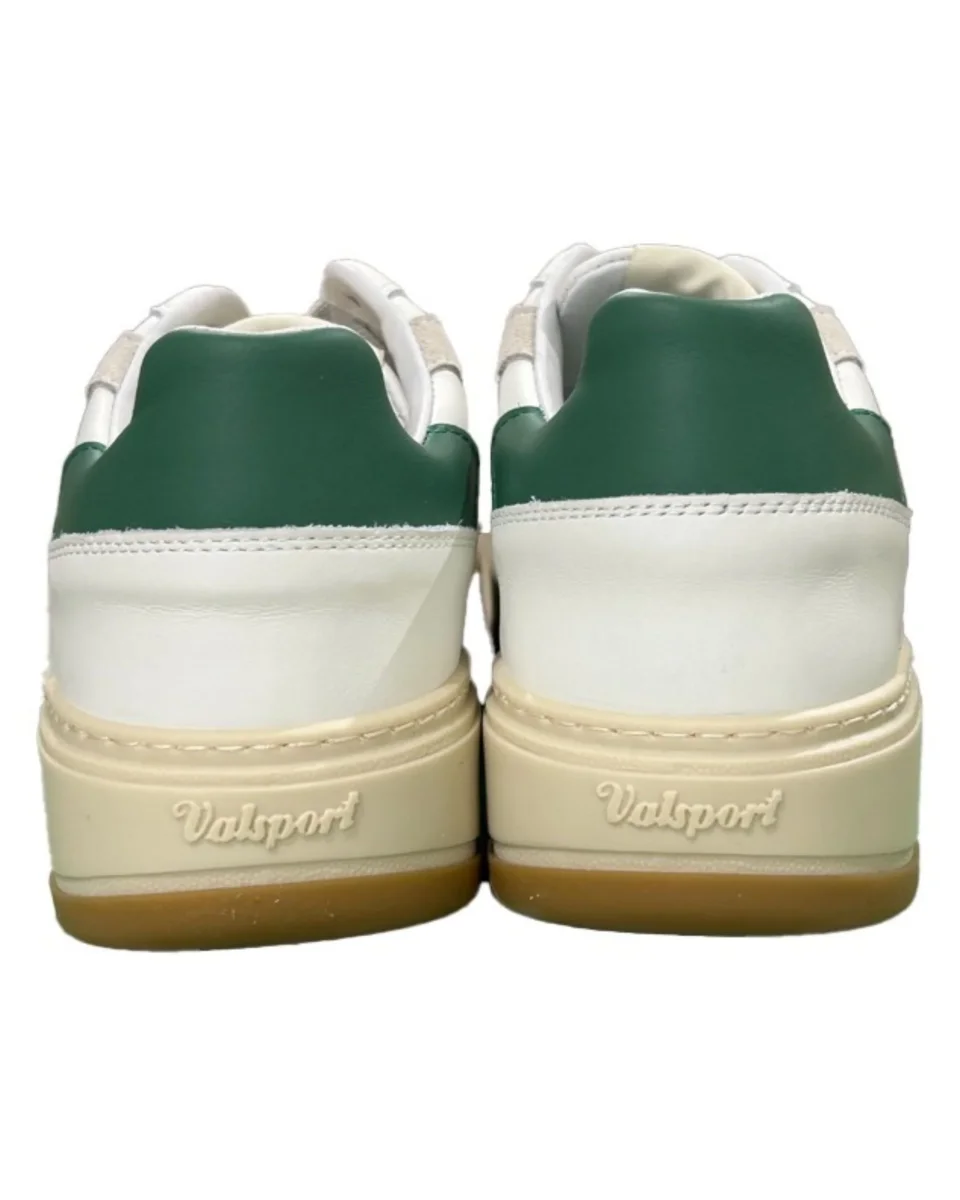 Valsport Sneaker Artigianali Hype Classic Tomaia In Pelle Bianco Verde Unisex - immagine 5