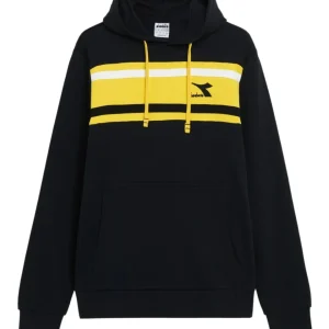 Diadora Felpa con Cappuccio Slam Cotone Nero