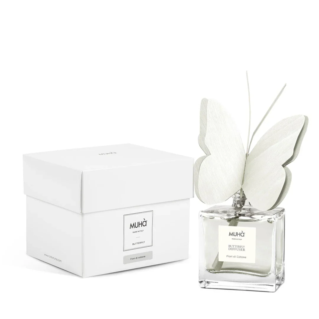 Muhà Profumatore D'ambiente home decor Fiore BUTTERFLY FARFALLA 50 Ml Fiori di Cotone - immagine 3