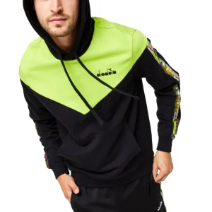 Diadora Hoodie 5palle Offside V Cotone Nero