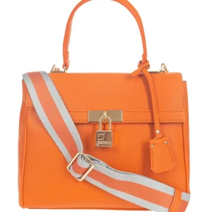 Fracomina Kelly In Ecopelle Con Tracolla Arancione Donna