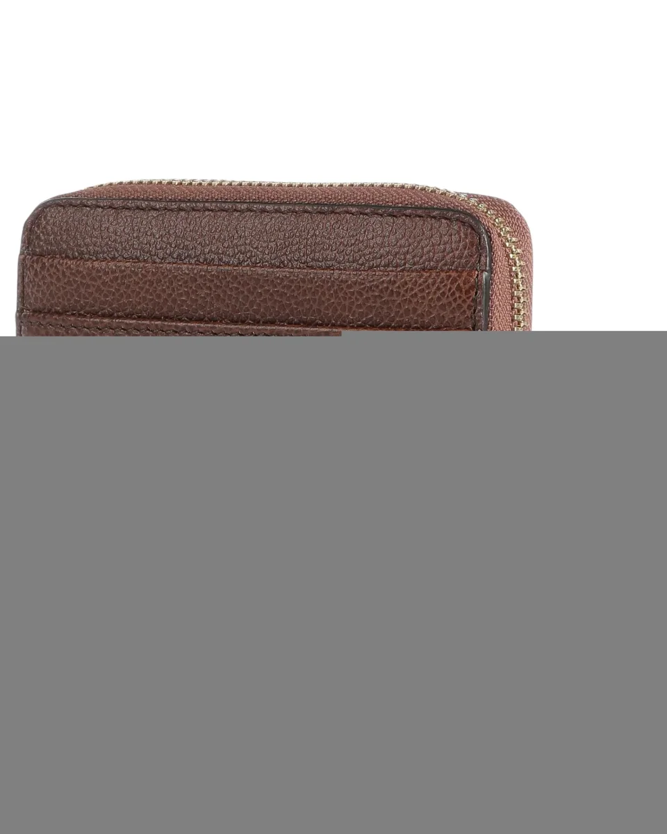 The Bridge Portamonete Zip Logo Oro Marrone Donna - immagine 5