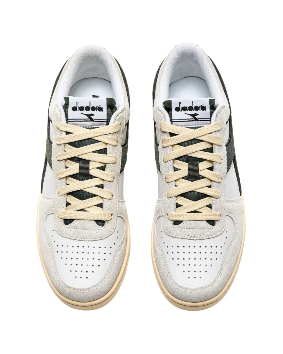 Diadora Sneakers Magic Basket Low Suede Leather Bianco - immagine 4