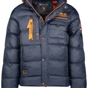 Geographical Norway Piumino Bomber Parka Outdoor Cappuccio Blu Uomo