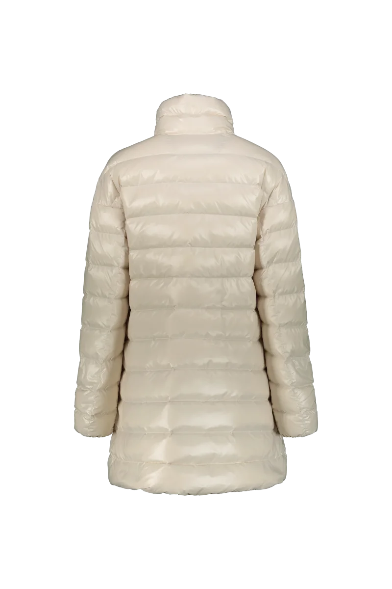 Ciesse Piumini Tyrin Piumino Parka Giaccone Lungo Con Cappuccio Impermeabile Bianco Donna - immagine 3