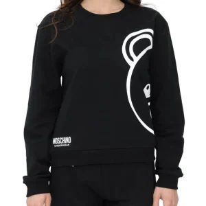 Moschino Underbear Felpa Girocollo Underwear Bear Cotone Nero