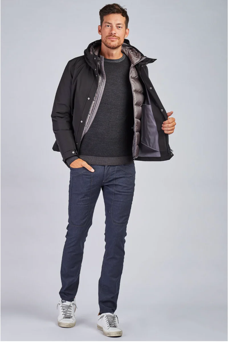 Colmar Piumino Corto Poliestere/Cotone Nero - immagine 4