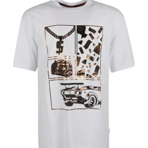 Sprayground T-Shirt Be Rich Bianco