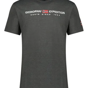 Geographical Norway Maglia Manica Corta Grigio Uomo