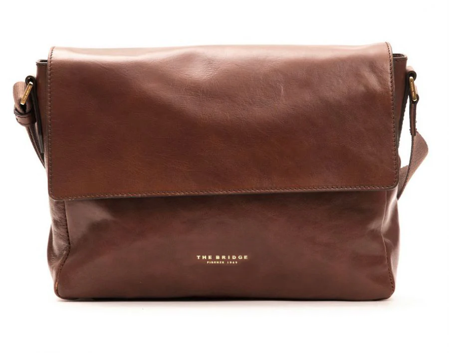 The Bridge Messenger Linea Firenze in Pelle Liscia Marrone per Uomo