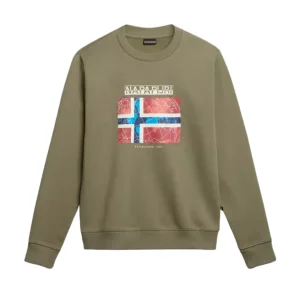 Napapijri Sweater Manica Lunga Guiro Cotone Verde