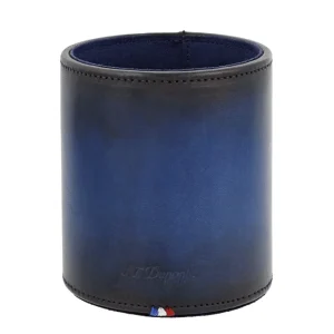 S.t.dupont Accessorio Porta Penne Da Scrivania In Pelle Blu Unisex