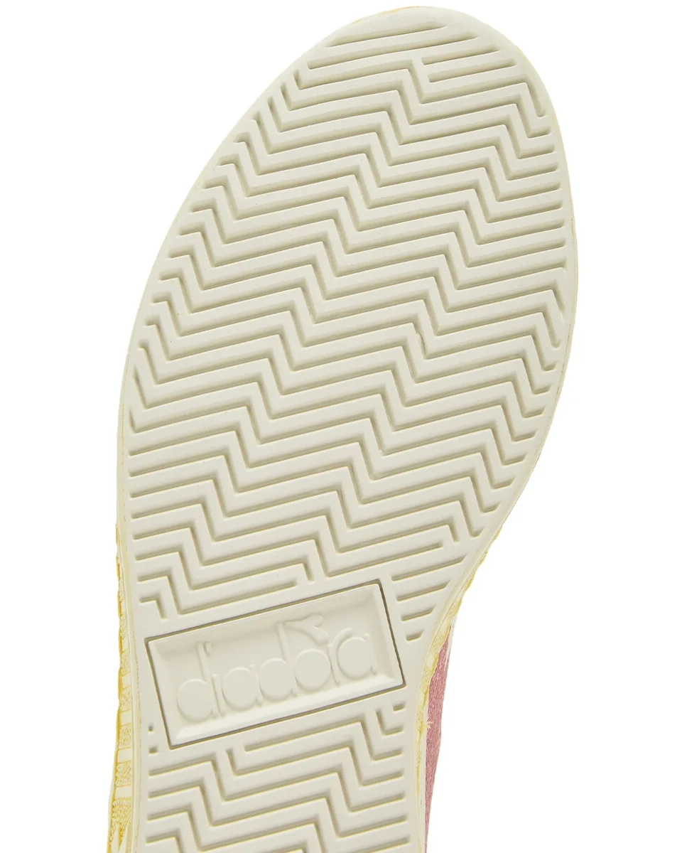 Diadora Sneakers Game L Low Retro in Pelle Bianco Rosso - immagine 4