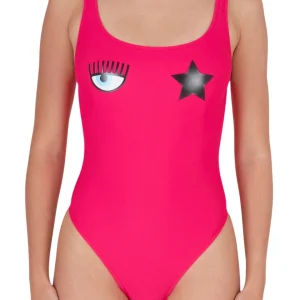 Chiara Ferragni Backless Con Pattern Eye-star Viola Donna