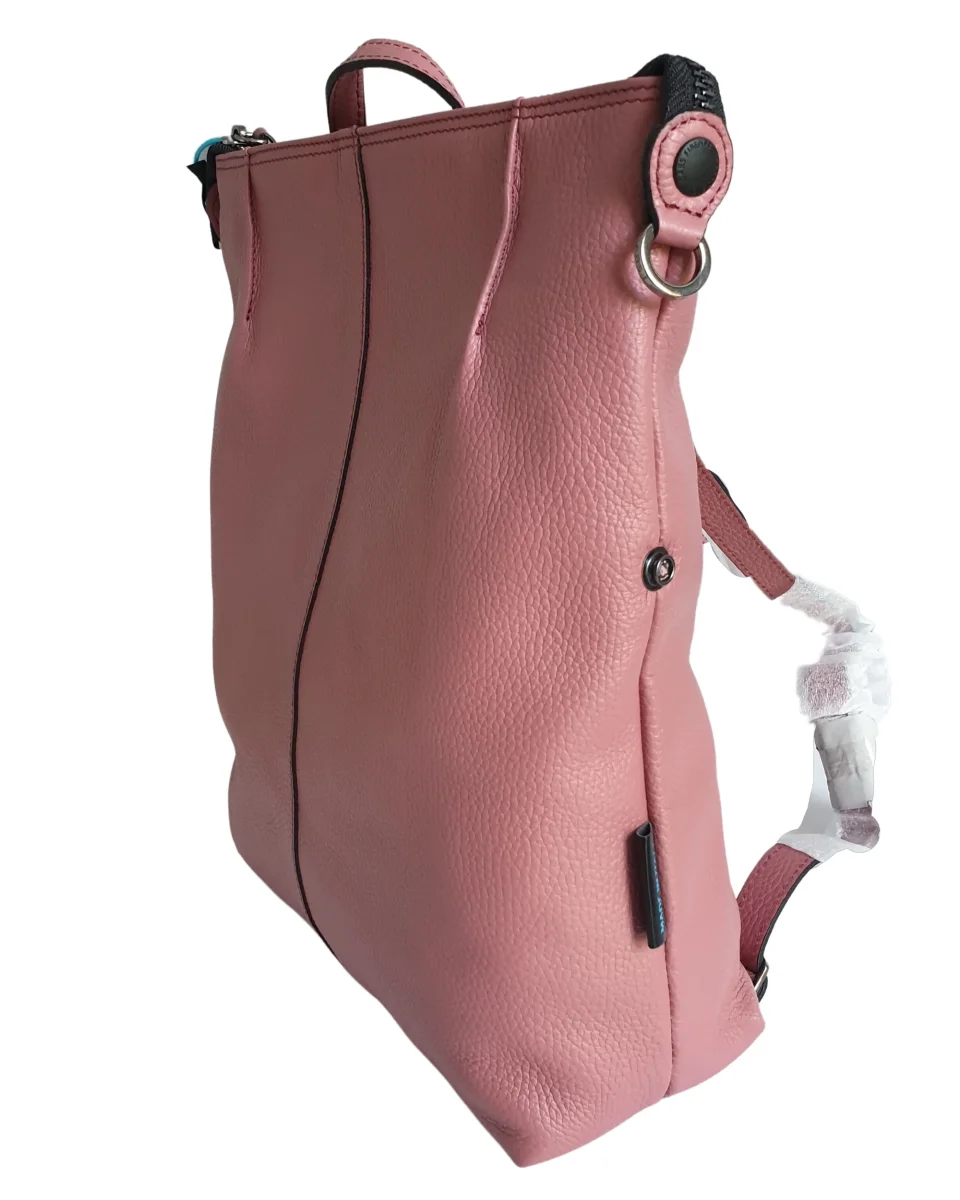 Gabs Zaino Grande con versione Borsa Shopper 100% Pelle Opaco Rosewood - immagine 3