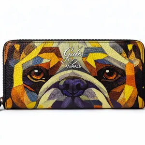 Gabs Portafoglio portamonete slot card zip around Pelle Gmoney17 Bull TRIP - BULLDOG GIALLO