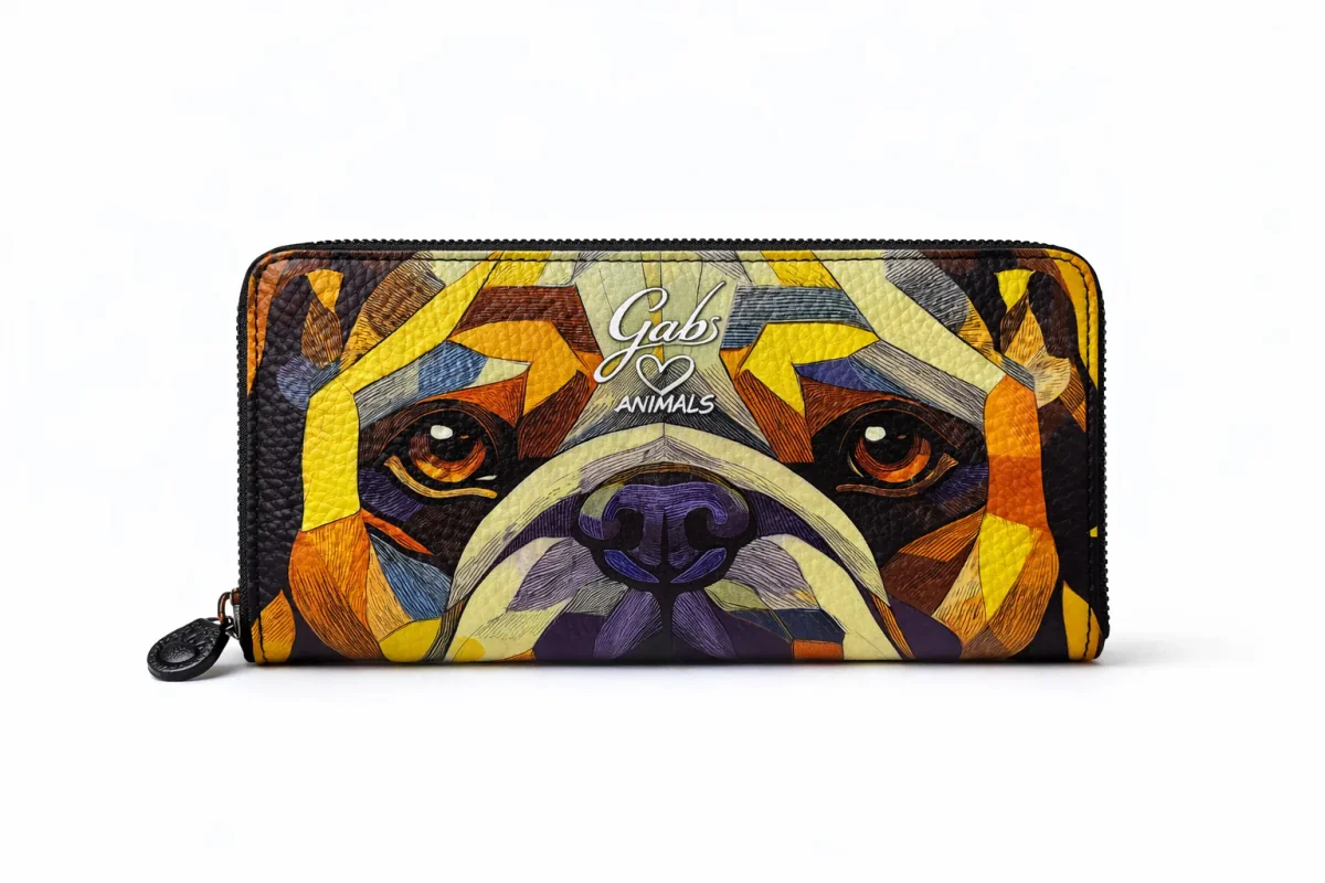 Gabs Portafoglio portamonete slot card zip around Pelle Gmoney17 Bull TRIP - BULLDOG GIALLO