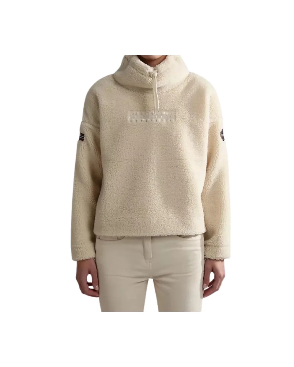 Napapijri Felpa con Cappuccio Mezza Zip Blu - immagine 5