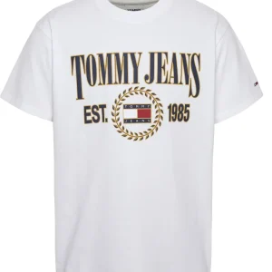 Tommy Jeans T-shirt Logo Fronte Cotone Bianco
