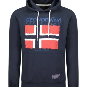 Geographical Norway Felpa Geonorway Con Cappuccio Blu Uomo