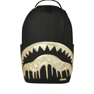 Sprayground Zaino Big Backpack Scuola City Viaggio Shark gold black