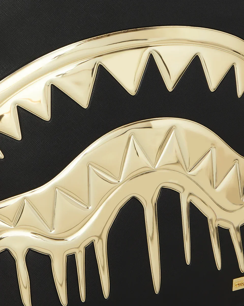 Sprayground Zaino Big Backpack Scuola City Viaggio Shark gold black - immagine 5