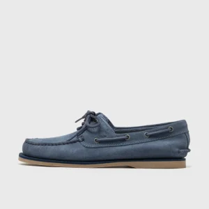 Timberland Scarpa da Barca Classic Uomo Tomaia in Pelle Blu Suede