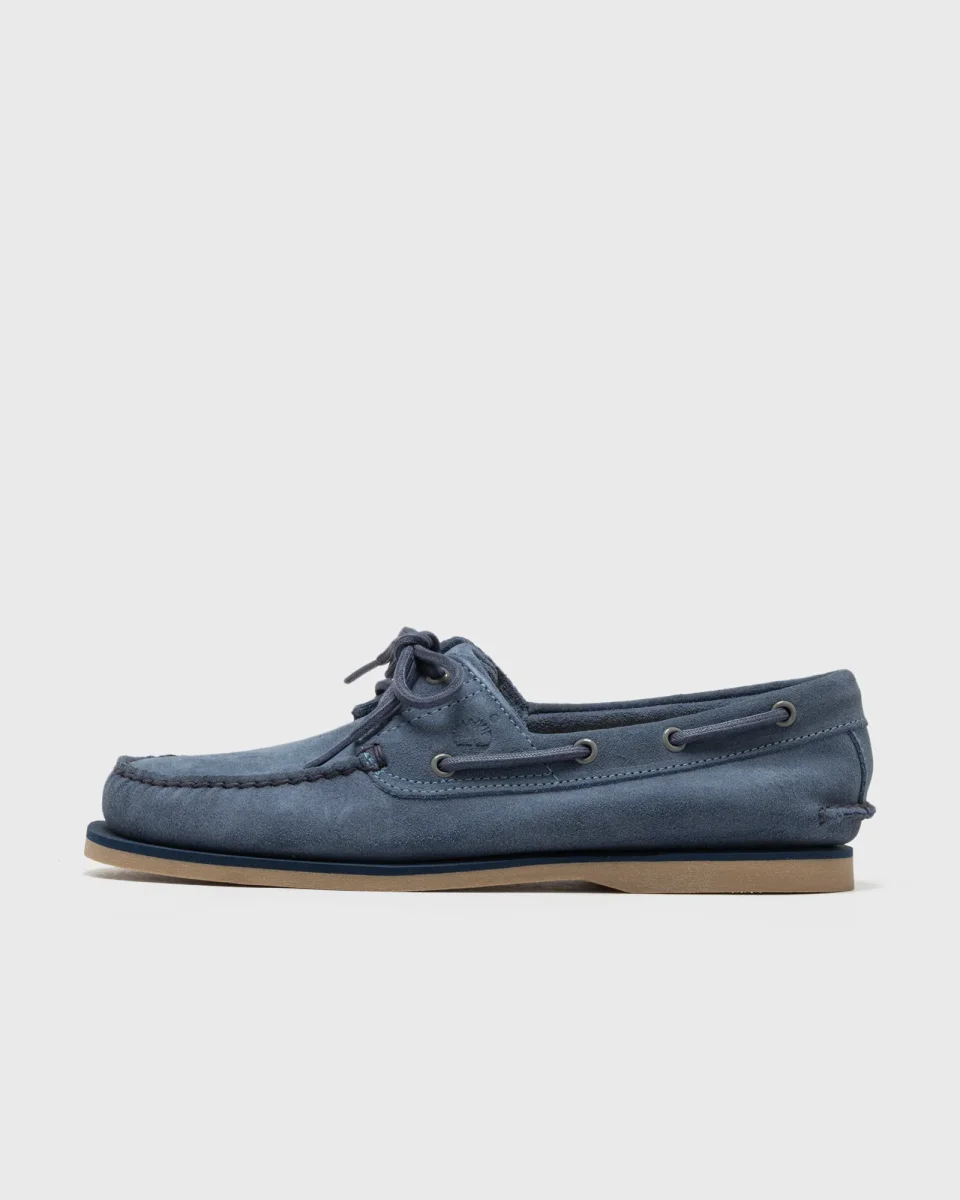 Timberland Scarpa da Barca Classic Uomo Tomaia in Pelle Blu Suede
