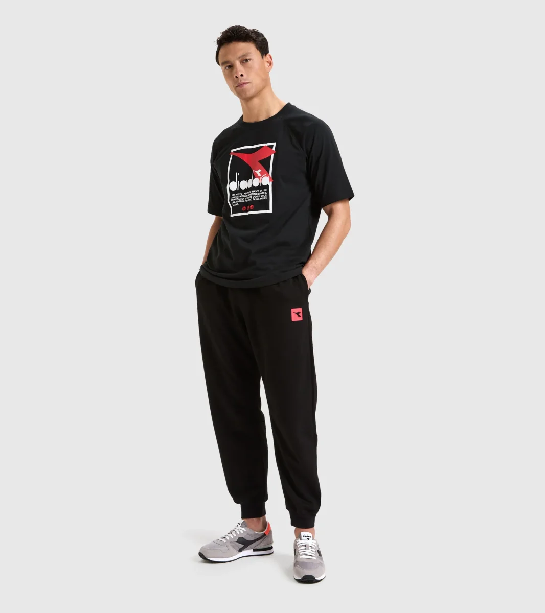 Diadora T-Shirt Urbanity Cotone Nero - immagine 3