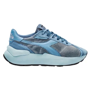 Diadora Heritage Sneaker Low Mercury Elite Dip-Dye in Pelle Azzurro Tie-Dye