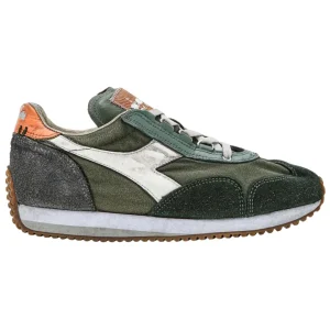 Diadora Heritage Sneakers Equipe H Dirty Stone Wash Evo Tela/Pelle Verde