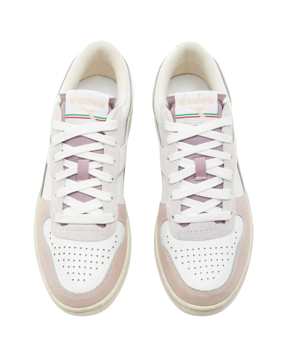 Diadora Sneaker Magic Basket Low Icona WN Pelle Grigia - immagine 3