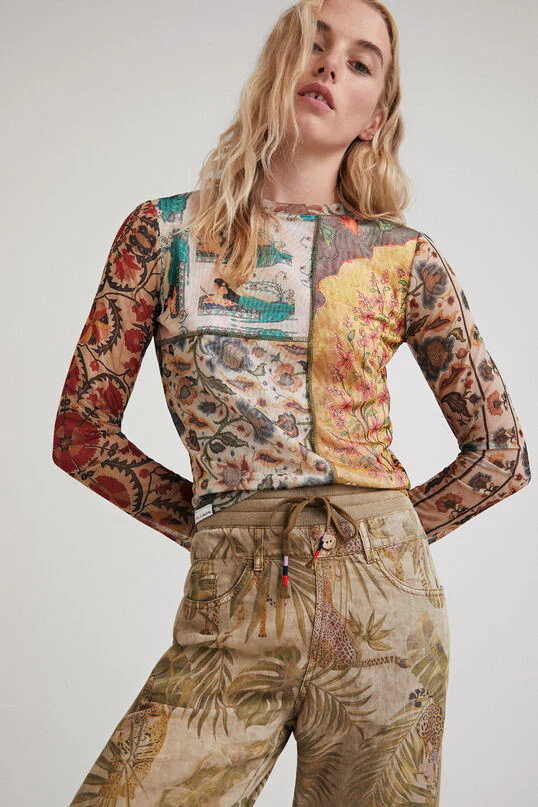 Desigual Ibrido Tropicale Comfort Fit Multicolore Donna - immagine 4