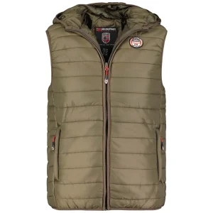 Geographical Norway Piumino Bodywarmer Cappuccio Verde Uomo