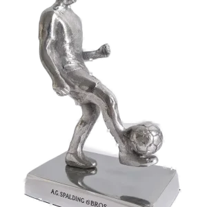 Spalding & Bros A.g. Football Player Giocatore Calcio Alluminio Fermacarte Ufficio Design Grigio Unisex