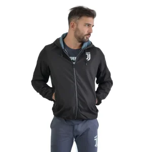 Giacca antivento windstopper cappuccio Juventus Nero Uomo