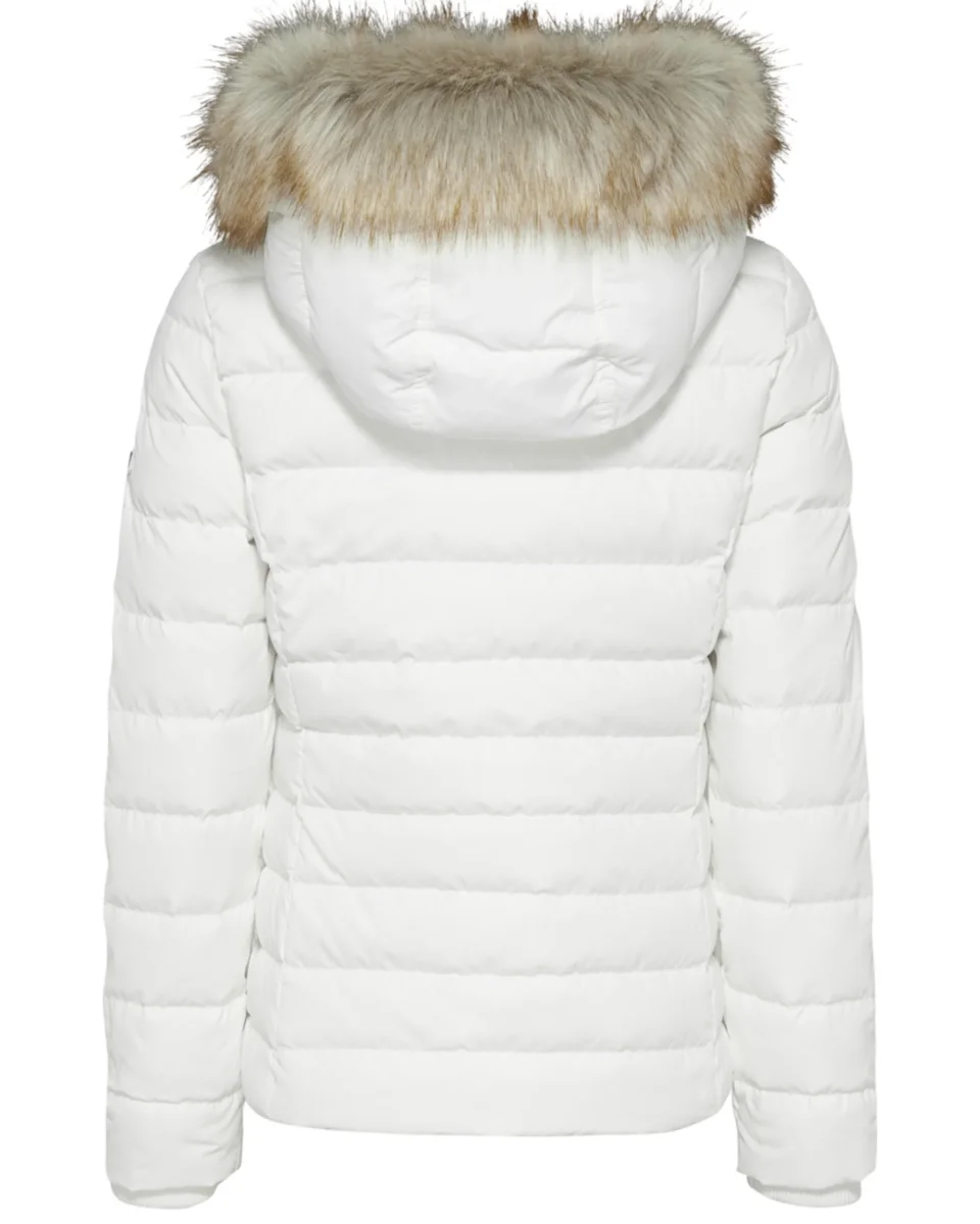 Tommy Jeans Parka Piumino Fashion Logo Hilfiger con Cappuccio Bianco - immagine 3