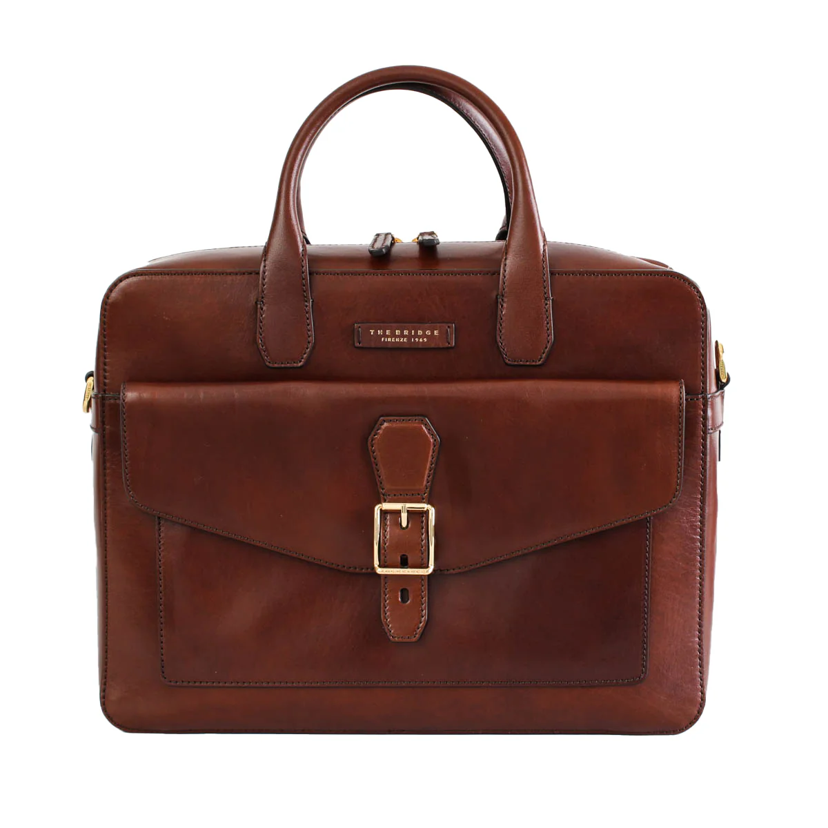 The Bridge Cartella Ventiquattrore in Pelle Marrone Uomo - immagine 3