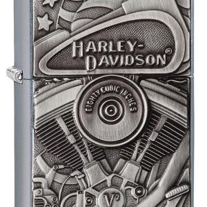 Zippo Harley Placca Argento uomo donna 29266