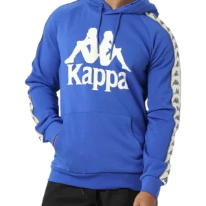 Kappa Felpa Banda Hurtados Cotone/Poliestere Nero Bianco Antico