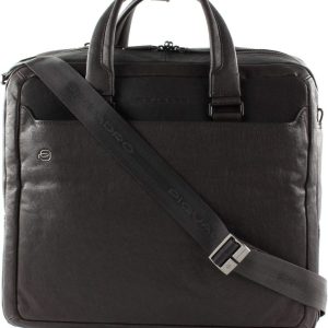 Piquadro Cartella Trolley Porta Pc Ipad 10,5 Pollici Valigia Black Square Marrone Uomo
