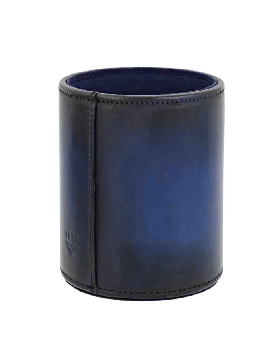 S.t.dupont Accessorio Porta Penne Da Scrivania In Pelle Blu Unisex - immagine 3