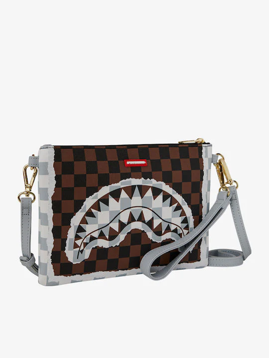 Sprayground Borsa pochette Crossbody Bag clutch pochette polsiera cream brown tear - immagine 4