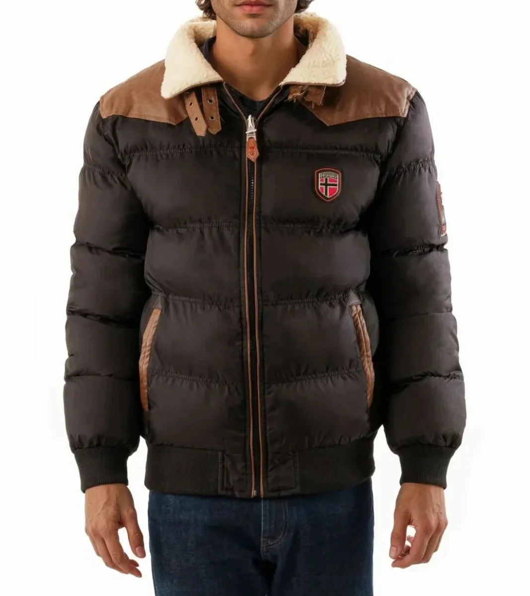 Geographical Norway Giacca Giubbotto Teddy Orsetto Nero Uomo Abramovitch - immagine 6