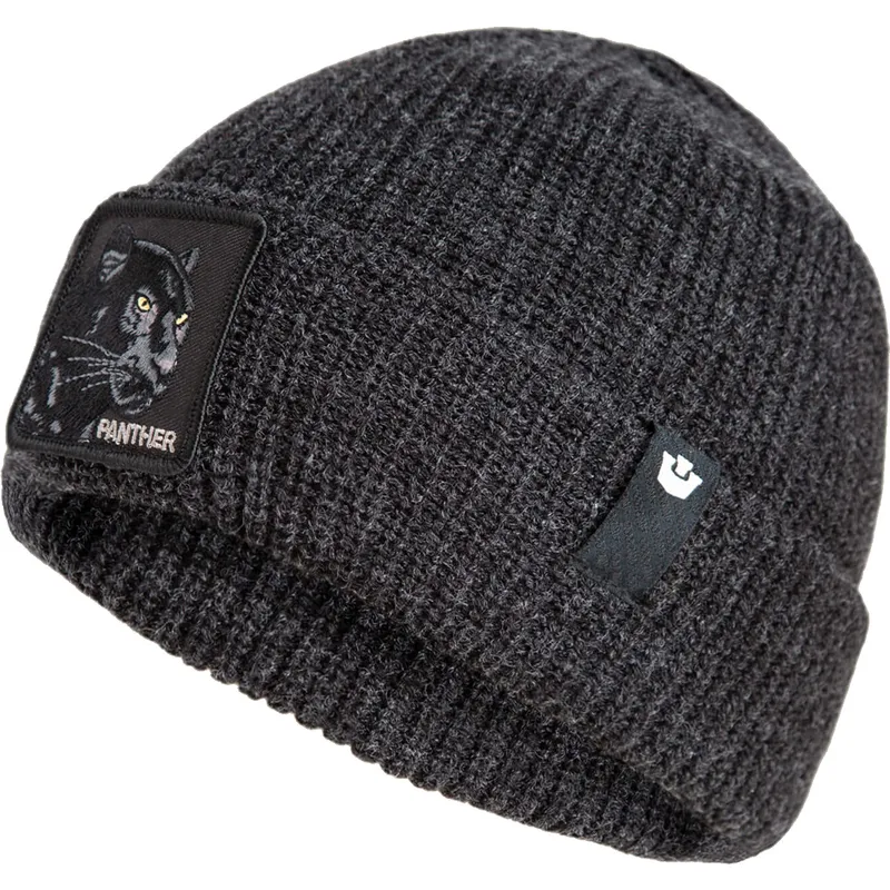 Goorin Bros. Cuffia Beanie 'The Black Panther' in Misto Acrilico Nero Unisex