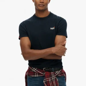 Superdry T-shirt Uomo Logo cotone manica corta navy blu