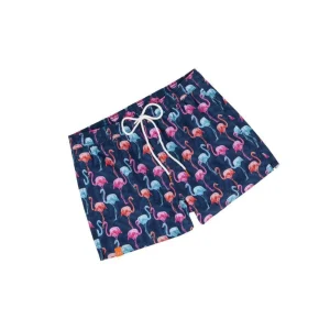 SHORT UOMO NAVY BLUE ARANCIO - SWIM PANT BIG PRINT H19116