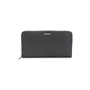 PORTAFOGLIO DONNA SAFFIANO IN PELLE - NERO  STAPLEZIP