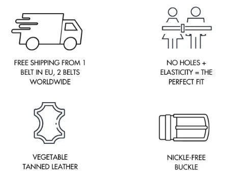 La Boucle cintura intrecciata con fibbia in metallo premium box regalo Cambridge verde militare - immagine 6